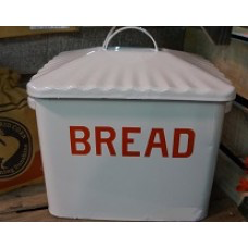 DNS Enamelware Bread Box, Black or Red Rim