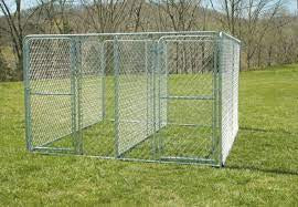 Double Gated Dog Kennel w/Divider 10’X10’X6