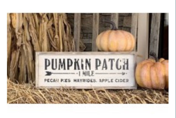 Pumpkin Patch Wood Sign