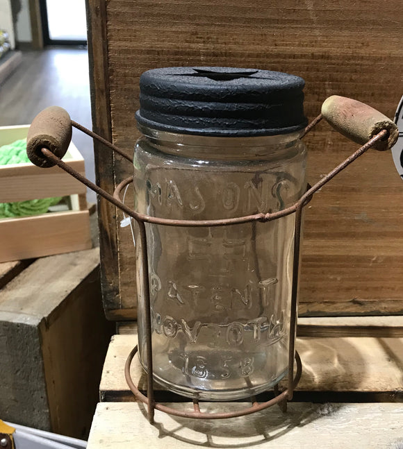 Mason Jar with Wire Holder