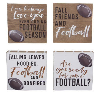Wood Football Sign, Assorted