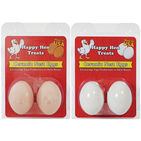 Happy Hen Ceramic Nest Eggs, 2pk