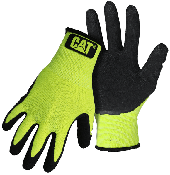 Cat Glove, Hi-Vis Green, Latex String Knit