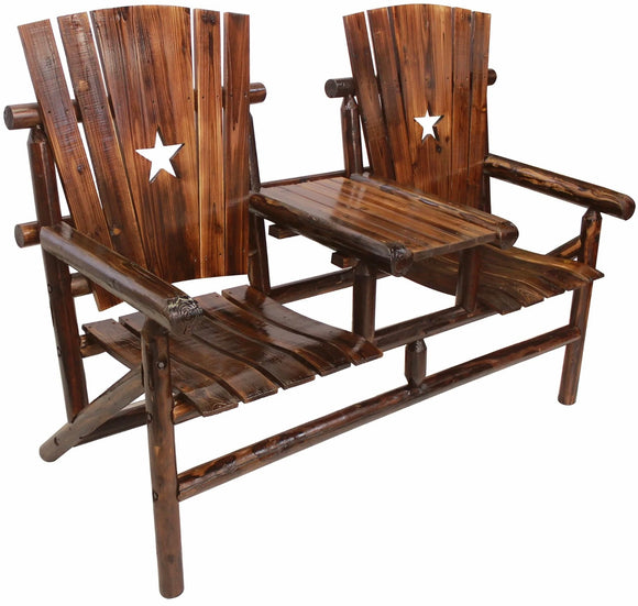 Char-Log Star Double Chair with Tray