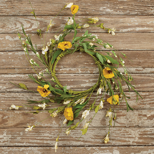 Wreath, Yellow Floral, 18