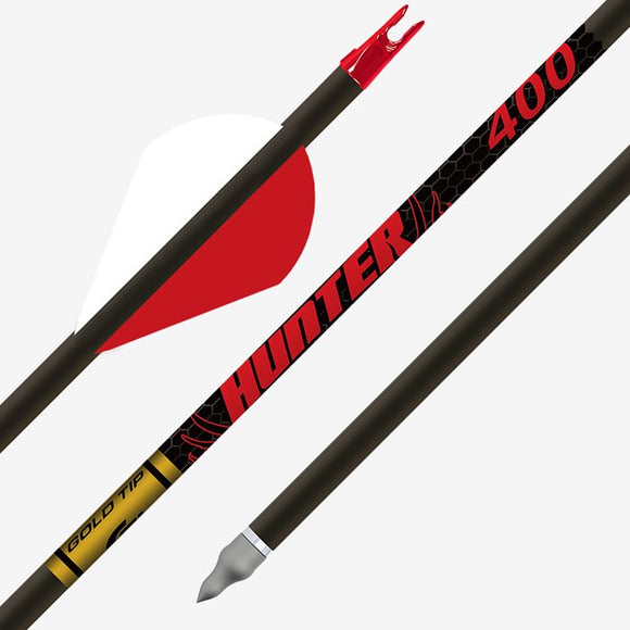Gold Tip Hunter 400 Arrows 2” Vanes, 12pk