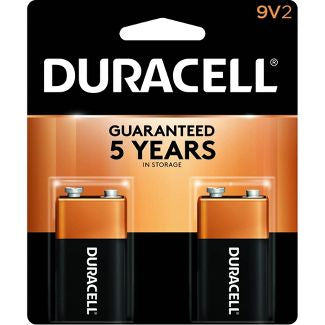 Duracell 9V Battery, 2pk
