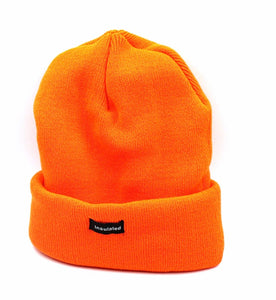 Insulated Orange Knit Cuffed Hat
