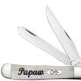 Case Best Papaw Ever Natural Bone Trapper in Gift Tin