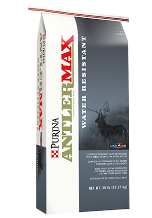 Purina AntlerMax Water Shield Climate Guard Deer Pellets 20%, 50lb