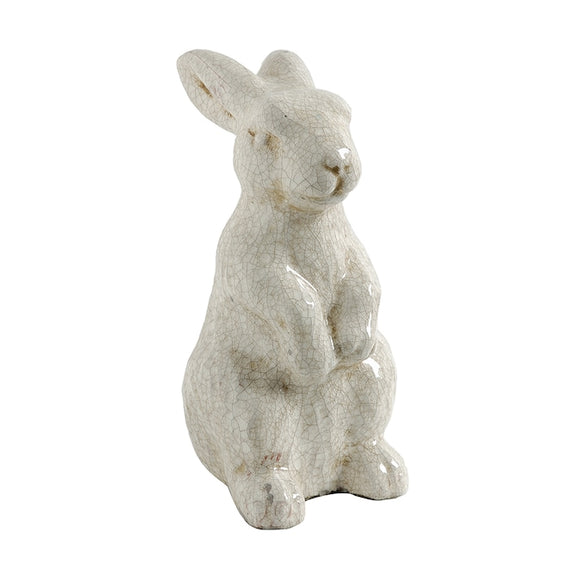 Rustic Ceramic Crackled  Bunny 12”