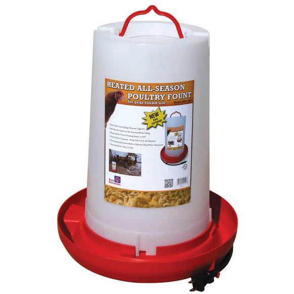 Heated All-Season Poultry Fount, 3gal