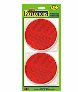 Hy-Ko Products Nail On Reflector 3 1/4 Diameter Red, 2 Pk