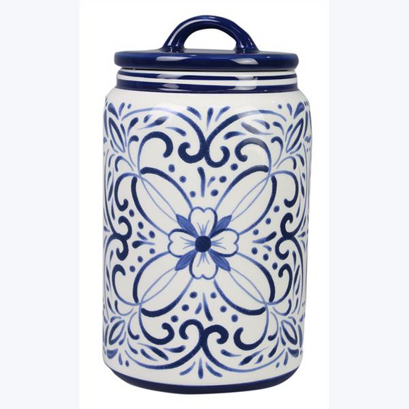 Blue & White Talavera Treat Jar