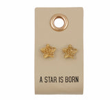 Stud Earrings, Gold