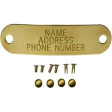 Dog Tag, Brass Plate