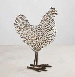 Metal Chicken Tabletop Decor