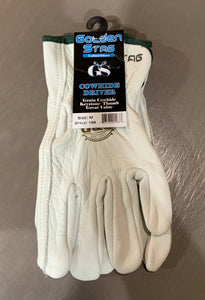 Work Glove, Cowhide Driver Branded Leather
