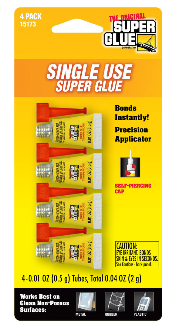 Super Glue, Single Use, 5pk