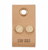 Stud Earrings, Gold