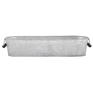 Old Zinc Oval Tub with Handles