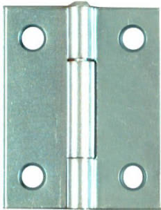 Hinge, Non-Removable Pin, Zinc Plated, 2pk