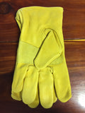Work Glove, Gold Palm Patch Cowhide Leather