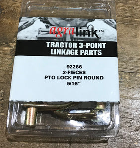 PTO Lock Pin Round 5/16”, 2pk