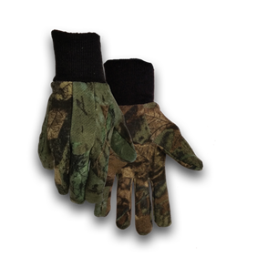 Camo Dot Jersey Gloves Large