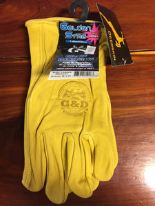Work Glove, Ladies Grain Buckskin Branded Leather
