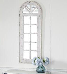 White Wood Wall Mirror Decor