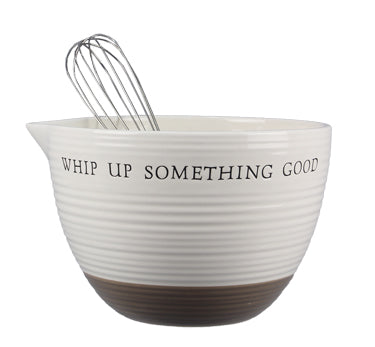 Ceramic Mixing Bowl with Whisk