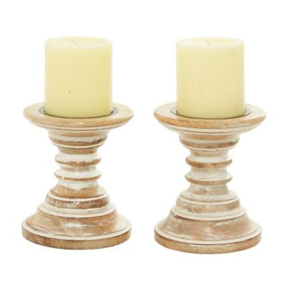 Candlesticks Wood set