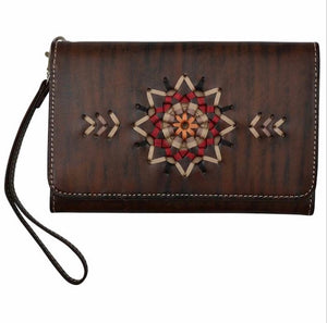 Antique Brown Leather Wallet Starburst