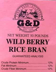 G&D Wild Berry Rice Bran, 50lb