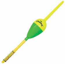 Mr. Crappie Sprang Thang Balsa Float, 3/4" Yellow/Green