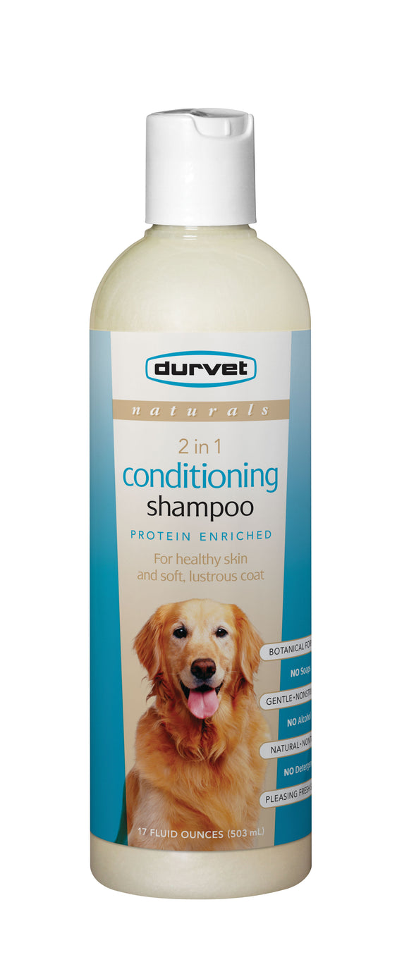 Naturals 2 in 1 Conditioning Shampoo for Dogs, 17oz