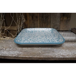 Teal Enamelware Tray