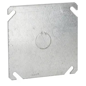 Raco 4” Square Box Cover with Knockout