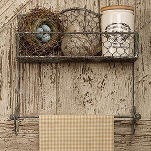 Farmhouse Shelf with Towel Bar