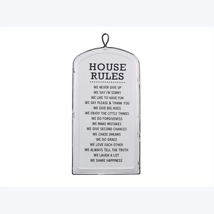 House Rules, Enamel Sign