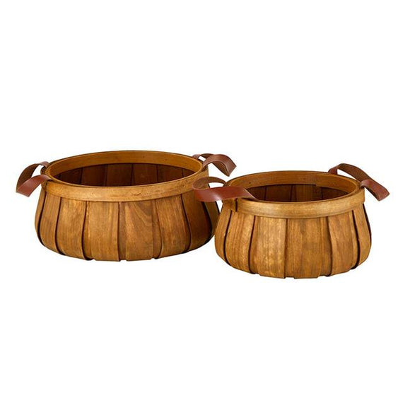 Wooden Chip Basket, Set