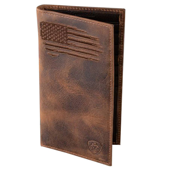 Ariat Rodeo Wallet with USA Flag Leather