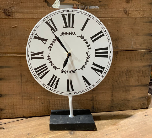 Tabletop Clock with Vintage Metal Look