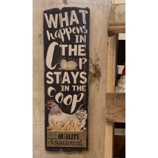What Happens In The Coop Sign