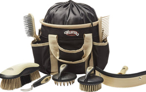 Weaver Grooming Bag, Black & Tan