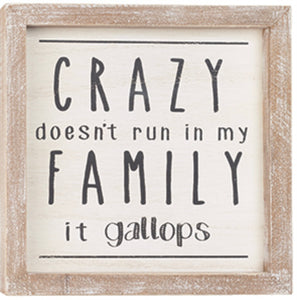 Wood Sign, Crazy Family