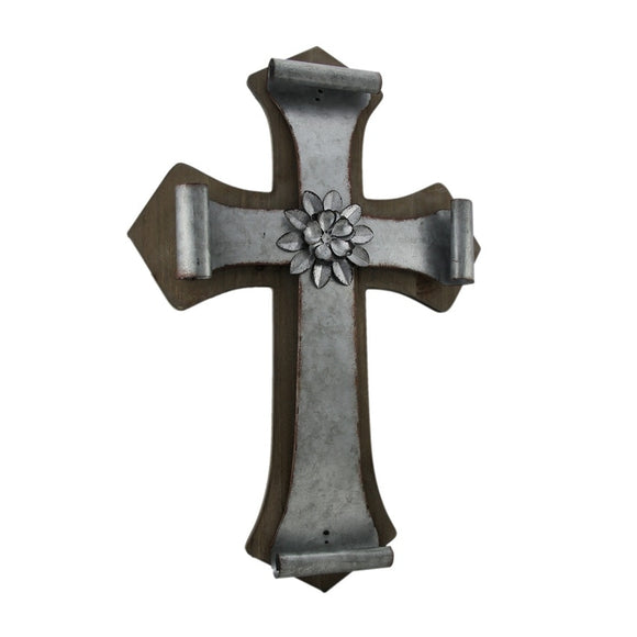 Wall Cross of Metal and Wood, Assorted