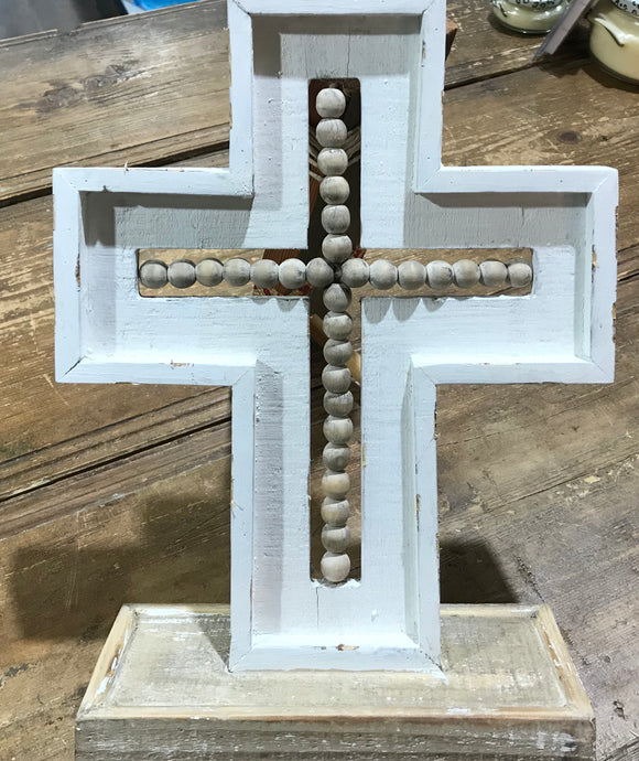 Table Cross with Beading