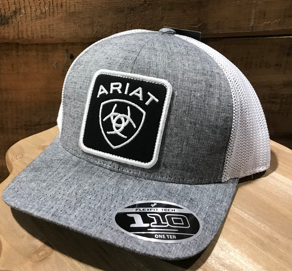 Ariat Cap, Grey Front with Mesh Back